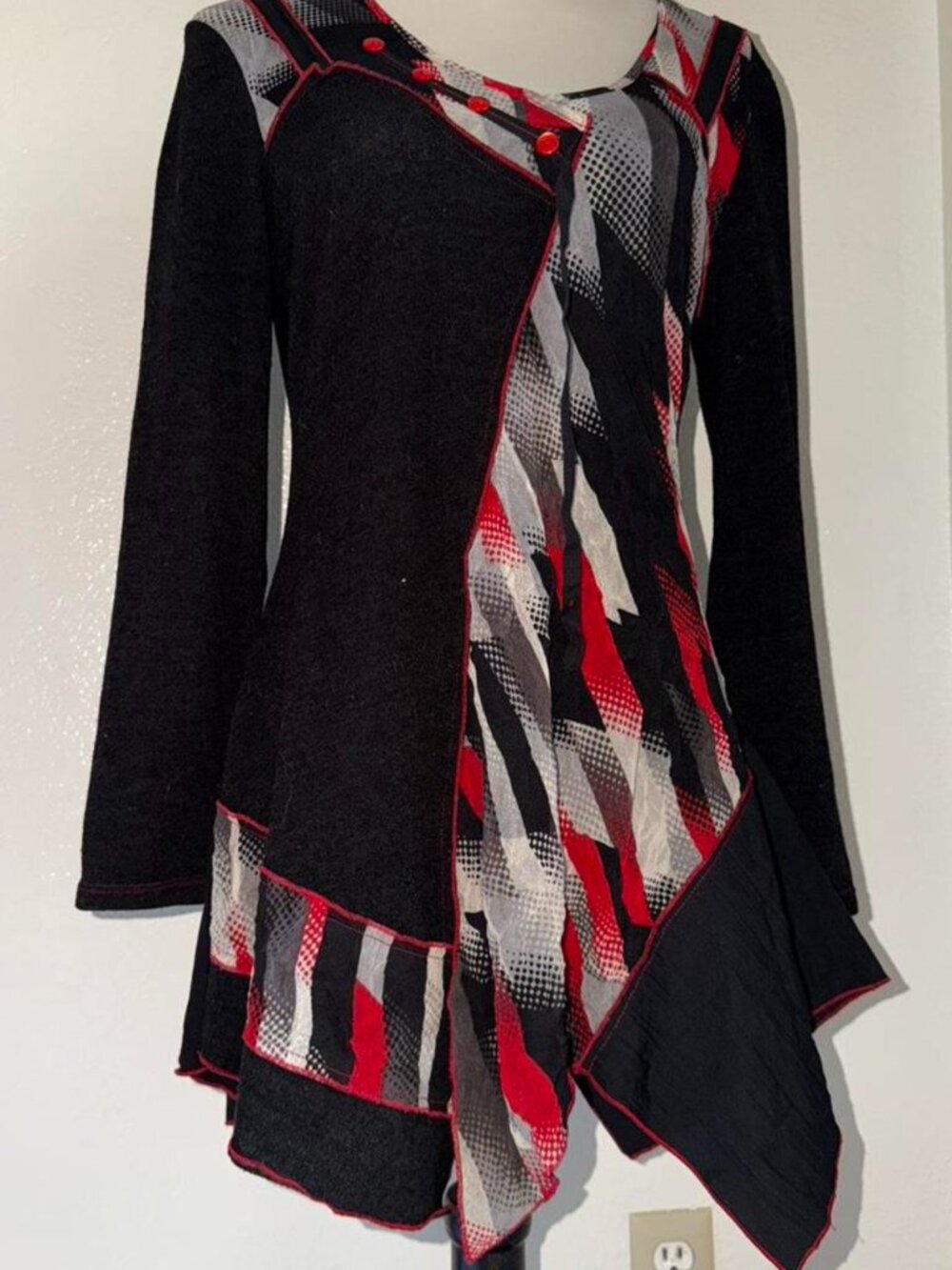 Blee Klüm Made in France Asymmetrical Whimsigoth Layered Grunge Top